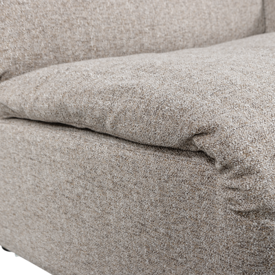 Baggy 1-zits element met arm rechts geweven chenille bruin