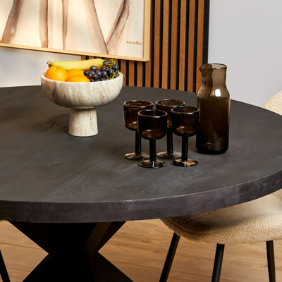 Tafel Maas Rond Zwart