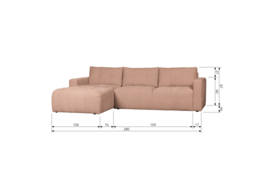 WOOOD Exclusive chaise longue Bar