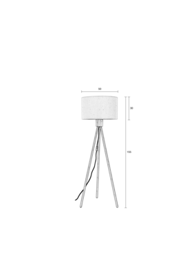 Zuiver vloerlamp Fan Bamboo