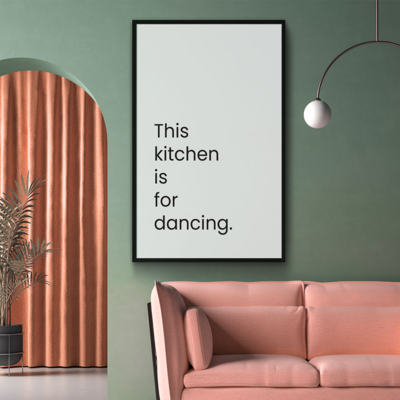 Walljar plexiglas schilderij - This Kitchen Is For Dancing