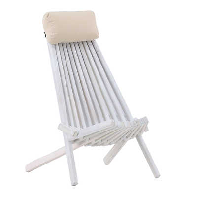 Houten tuin loungestoel Bastian - met hoofdkussen