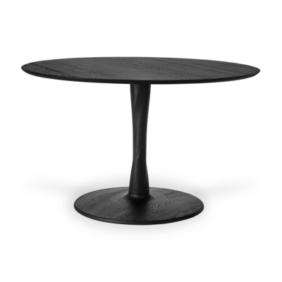 Torsion eettafel rond - zwart eiken hoogte 76 cm