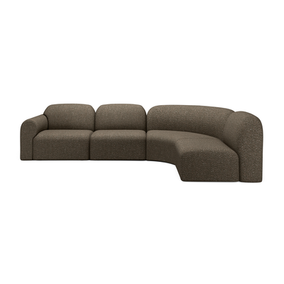 Bulky modulaire bank set - 4 seat - hoek - cedar