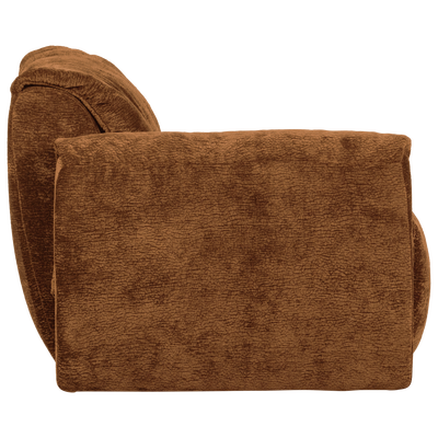 Baggy 1-zits element met arm links geweven chenille oudroze