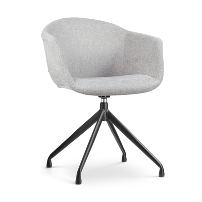 Draaibare eetkamerstoel Nola-Otis - zwart onderstel