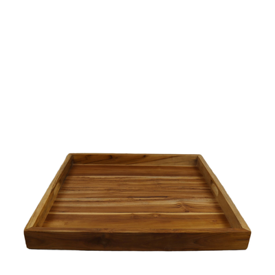 Schaal Teak vierkant