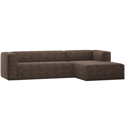 Bean hoekbank rechts chenille velvet taupe