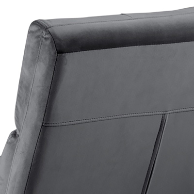 Zaragoza Fauteuil Fluweel - Donkergrijs met zwarte poten