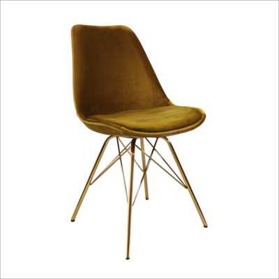 Kuipstoel Velvet goud frame