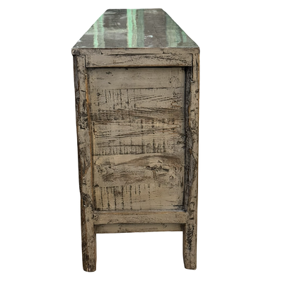 Dressoir 6 deur olijf/groen lak uniek