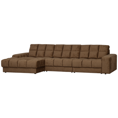Second date chaise longue links velvet antraciet