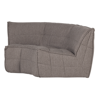 Cluster hoekelement boucle warm grijs