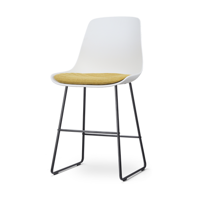 Barkruk Nino-Liv zwart onderstel met zitkussen (zithoogte 65 cm)