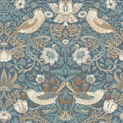 Vliesbehang William Morris at Home Strawberry Thief