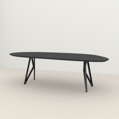 Studio HENK tafel Butterfly Blob - zwart frame, zwarte beits