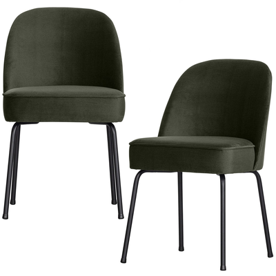 Vogue eetkamerstoel structure velvet brass
