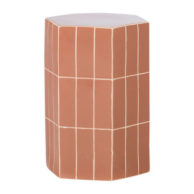 Plu decoratieve bijzettafel 54x38x32 cm keramiek oudroze