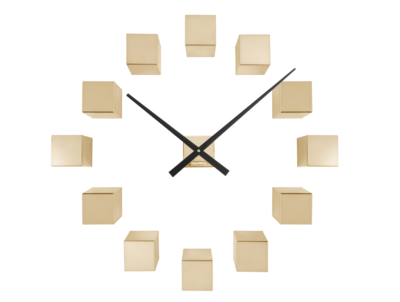 Wandklok DIY Cubic Metallic