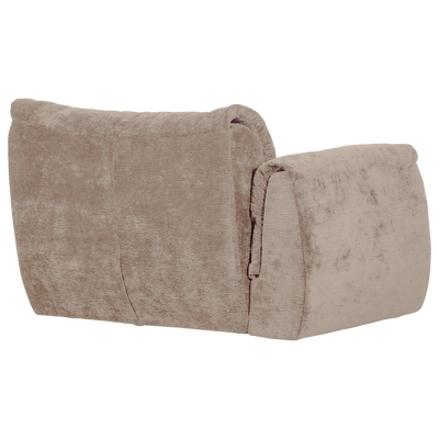 Baggy 1-zits element met arm links geweven chenille oudroze
