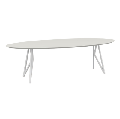 Studio HENK tafel Butterfly Ovaal - wit frame, HPL Fenix bianco kos