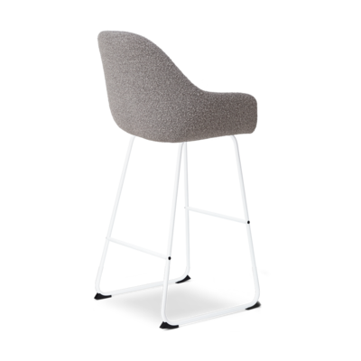 Barkruk Nino-Mae met armleuningen - wit onderstel 75 cm
