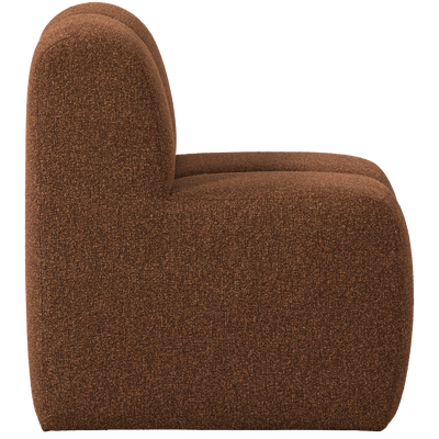 Mojo eetbank 84 cm met rugleuning wollig bruin