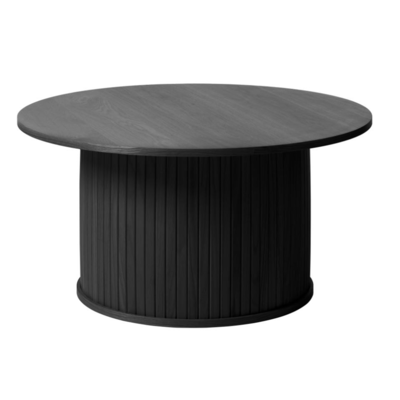 Salontafel Lenn rond Zwart eiken