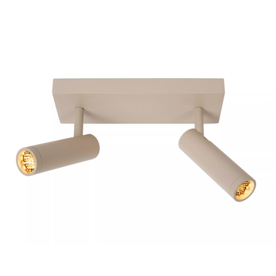 Grado spots 2-lichts zwart en taupe