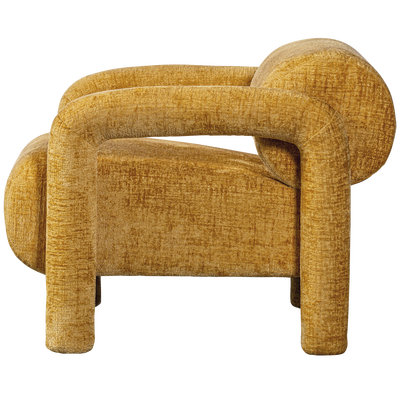 Lenny fauteuil met dessin grijsblauw