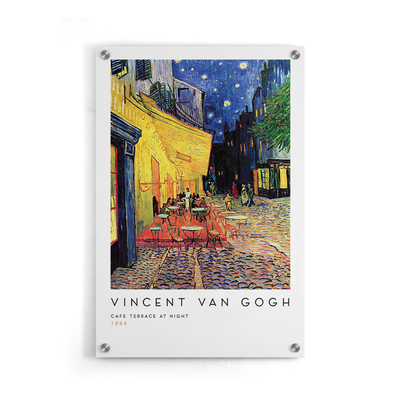Walljar plexiglas schilderij - Vincent van Gogh - Caféterras Bij Nacht