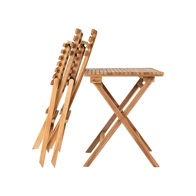 Lenneke houten tuin bistroset naturel