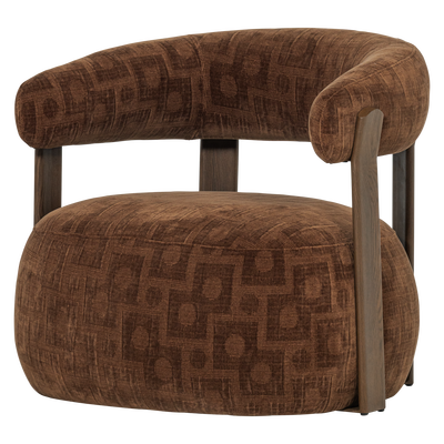 Foon fauteuil 3d structuurstof bruin [fsc]