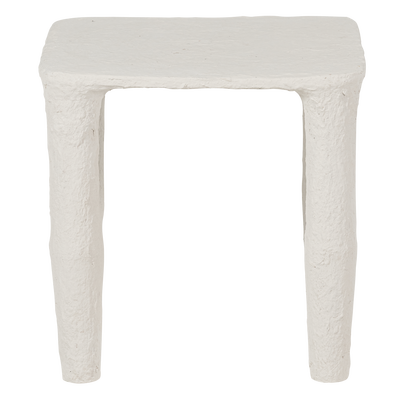 Vion lage bijzettafel papier mache off white