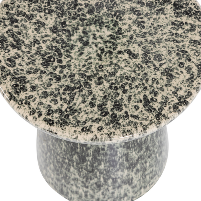 Fleck bijzettafel 43xo35 cm keramiek lichtbruin melange