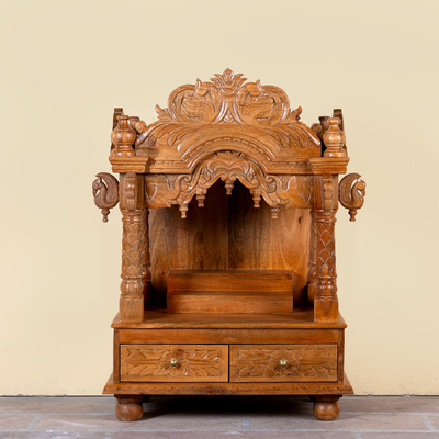 Meher - Handgesneden Mandir van Mangohout 