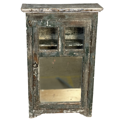 Hangkastje spiegel grijs/blauw