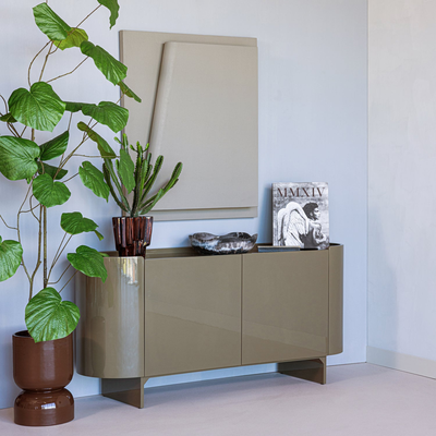 Liora tv meubel/dressoir hout hoogglans groen [fsc]