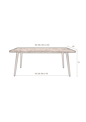 Dutchbone Alagon eettafel