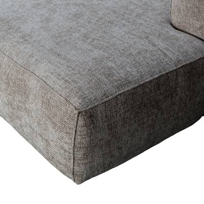 Bean hoekbank rechts chenille velvet taupe