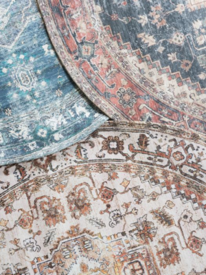Vloerkleed Nora Petrol Rond