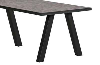 WOOOD tafelblad Tablo teak/metaal