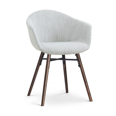 Eetkamerstoel Nena-Otis walnoot houten onderstel
