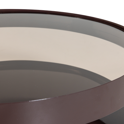 Sero salontafel metaal/glas bruin