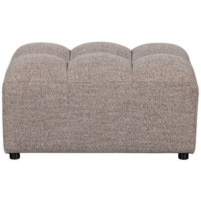 Allure hocker geweven stof donkerbruin melange