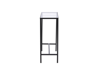 Toa Sidetable - 100 x 30 cm - Zwart met Glas