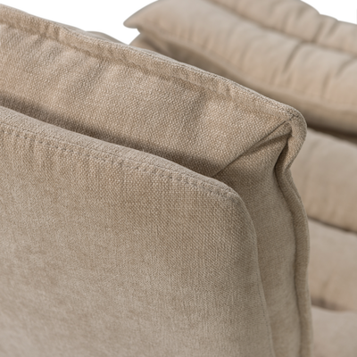 Kube draaifauteuil met hocker bruin