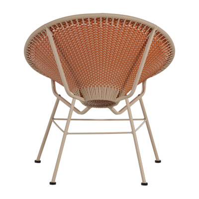 Kazoun tuin loungestoel wicker oranje