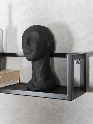 Wandplank Vintage zwart klein – set van 3