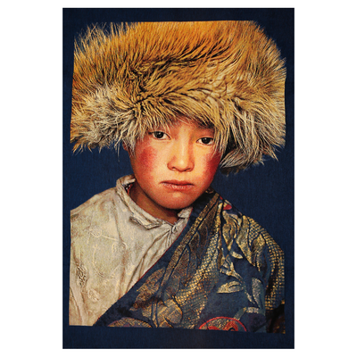Wandpaneel geweven Tibetan Boy